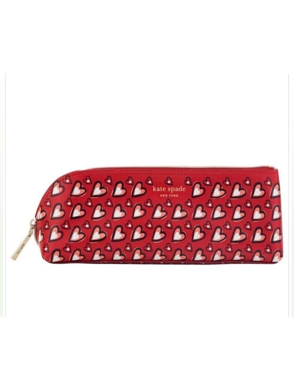 KATE SPADE NEW YORK HEARTS PENCIL CASE